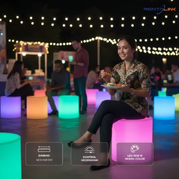 Sewa LED Furniture Kursi Cylinder