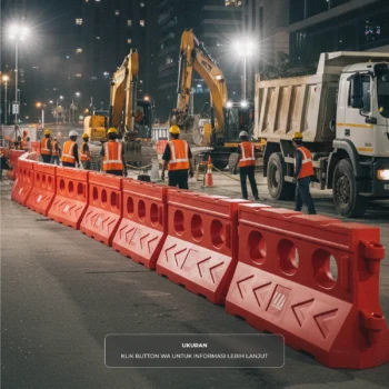 sewa pembatas jalan road barrier 170