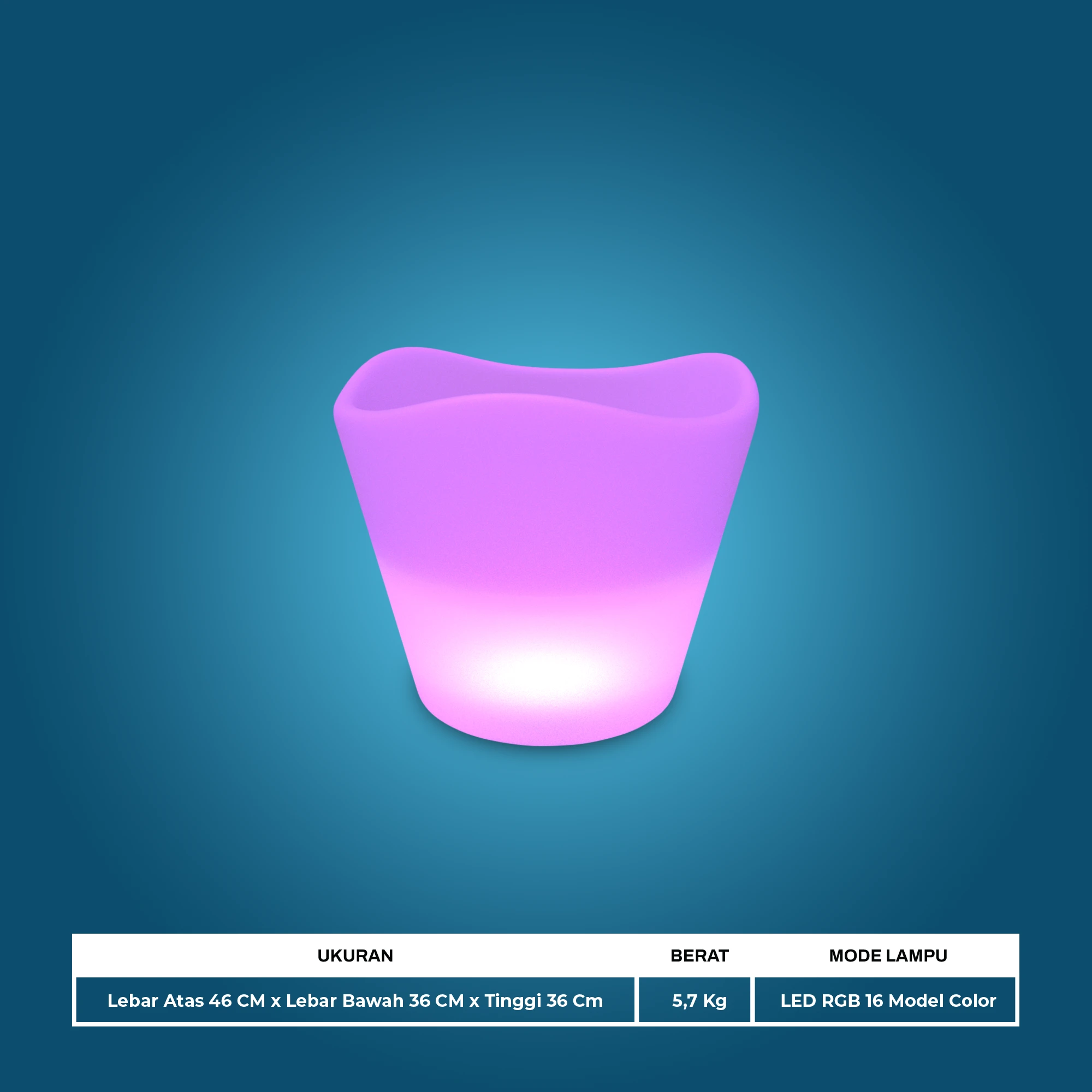 Ice Bucket 28-3 LED Furniture Ice Bucket