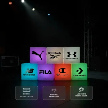 sewa totem led cube 40 kursi kotak modular