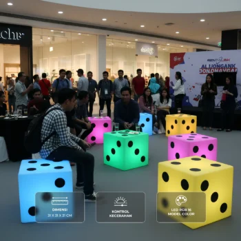 sewa led furniture totem kubus rentalink