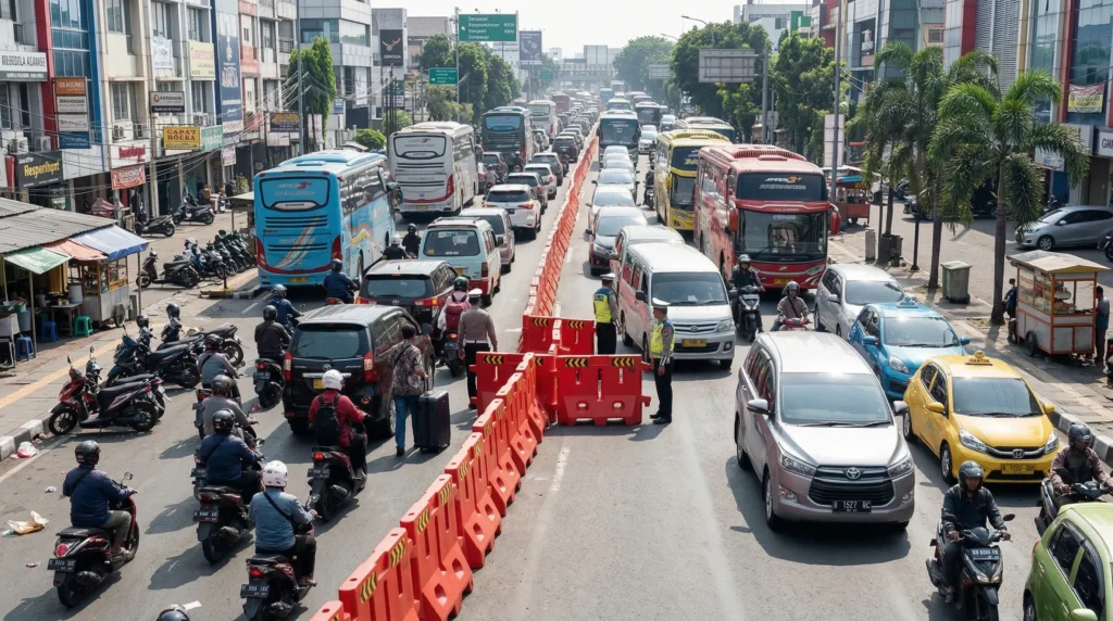 Cegah Macet Mudik dengan sewa water barrier dari rentalink
