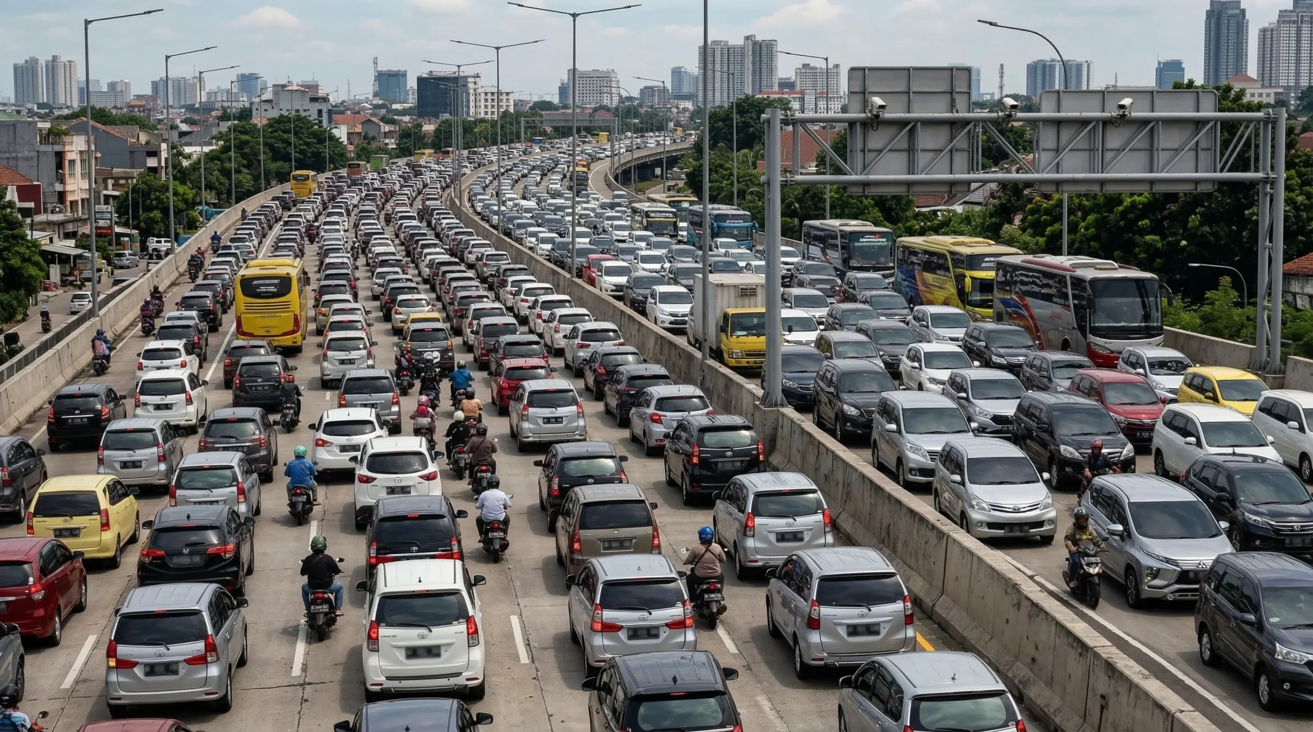 Cegah Macet Mudik dengan sewa water barrier dari rentalink