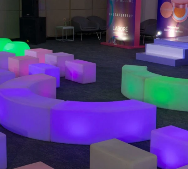 kursi led furniture untuk event rentalink