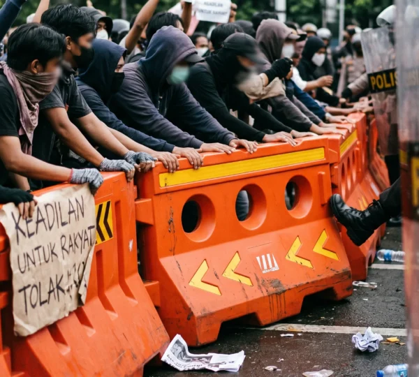 fungsi road barrier untuk keamanan saat demo